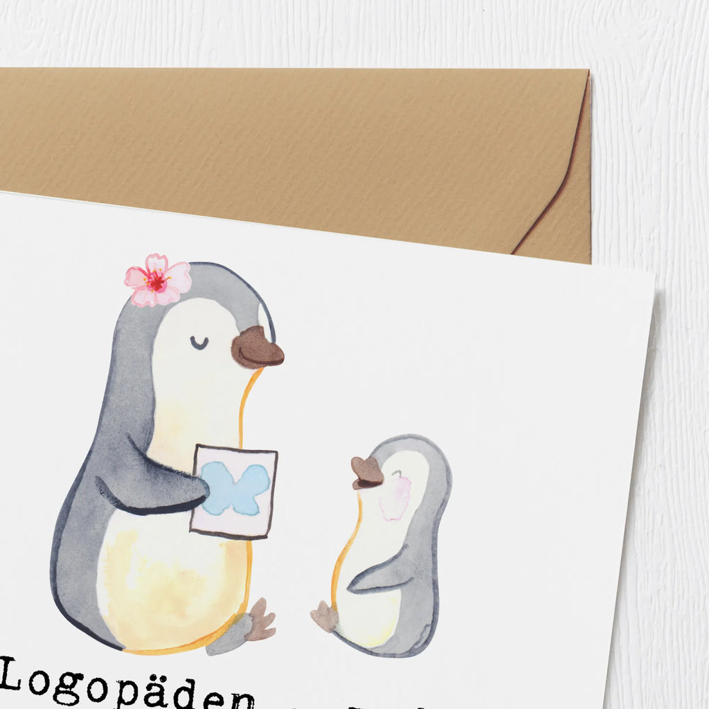 Deluxe Card Logopäden - weil selbst Wörter manchmal eine Anleitung brauchen! Einladungskarte, Karte, Glückwunschkarte, Hochwertige Klappkarte, Geburtstagskarte, Grußkarte, Hochzeitskarte, Klappkarte, Hochwertige Grußkarte, Beruf, Ausbildung, Jubiläum, Abschied, Rente, Kollege, Kollegin, Geschenk, Schenken, Arbeitskollege, Mitarbeiter, Firma, Danke, Dankeschön