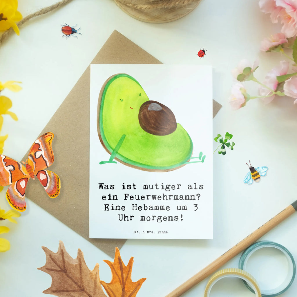 Greetings card Was ist mutiger als ein Feuerwehrmann? Eine Hebamme um 3 Uhr morgens! Klappkarte, Hochzeitskarte, Einladungskarte, Geburtstagskarte, Glückwunschkarte, Karte, Grußkarte, Ansichtskarten, Beruf, Ausbildung, Jubiläum, Abschied, Rente, Kollege, Kollegin, Geschenk, Schenken, Arbeitskollege, Mitarbeiter, Firma, Danke, Dankeschön