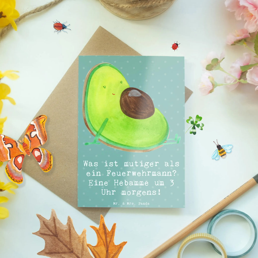 Greetings card Was ist mutiger als ein Feuerwehrmann? Eine Hebamme um 3 Uhr morgens! Klappkarte, Hochzeitskarte, Einladungskarte, Geburtstagskarte, Glückwunschkarte, Karte, Grußkarte, Ansichtskarten, Beruf, Ausbildung, Jubiläum, Abschied, Rente, Kollege, Kollegin, Geschenk, Schenken, Arbeitskollege, Mitarbeiter, Firma, Danke, Dankeschön