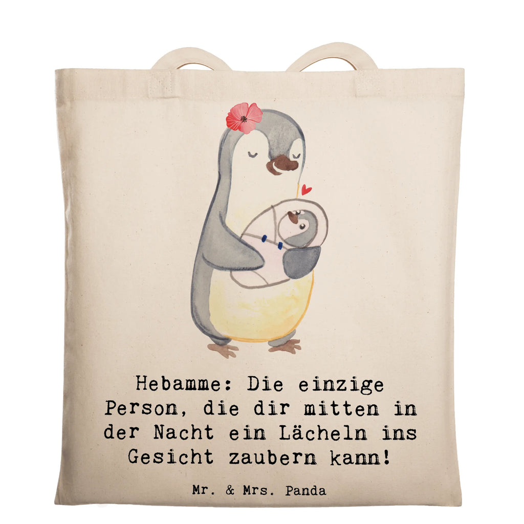 Tote bag Hebamme: Die einzige Person, die dir mitten in der Nacht ein Lächeln ins Gesicht zaubern kann! Jutebeutel, Stoffbeutel, Tragetasche, Einkaufstüte, Schultertasche, Shopper, Badetasche, Tasche, Beutel, Stofftasche, Umhängetasche, Jutetasche, Beuteltasche, Strandtasche, Einkaufstasche, Laptoptasche, Beruf, Ausbildung, Jubiläum, Abschied, Rente, Kollege, Kollegin, Geschenk, Schenken, Arbeitskollege, Mitarbeiter, Firma, Danke, Dankeschön