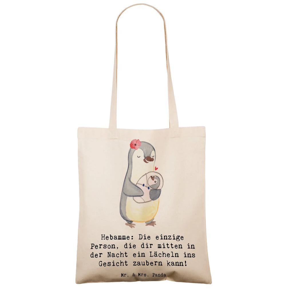 Tote bag Hebamme: Die einzige Person, die dir mitten in der Nacht ein Lächeln ins Gesicht zaubern kann! Jutebeutel, Stoffbeutel, Tragetasche, Einkaufstüte, Schultertasche, Shopper, Badetasche, Tasche, Beutel, Stofftasche, Umhängetasche, Jutetasche, Beuteltasche, Strandtasche, Einkaufstasche, Laptoptasche, Beruf, Ausbildung, Jubiläum, Abschied, Rente, Kollege, Kollegin, Geschenk, Schenken, Arbeitskollege, Mitarbeiter, Firma, Danke, Dankeschön