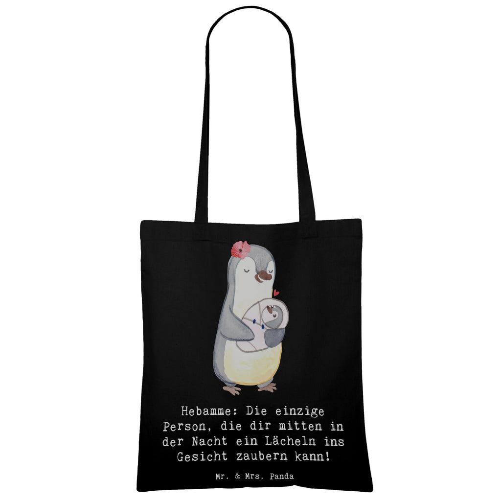 Tote bag Hebamme: Die einzige Person, die dir mitten in der Nacht ein Lächeln ins Gesicht zaubern kann! Jutebeutel, Stoffbeutel, Tragetasche, Einkaufstüte, Schultertasche, Shopper, Badetasche, Tasche, Beutel, Stofftasche, Umhängetasche, Jutetasche, Beuteltasche, Strandtasche, Einkaufstasche, Laptoptasche, Beruf, Ausbildung, Jubiläum, Abschied, Rente, Kollege, Kollegin, Geschenk, Schenken, Arbeitskollege, Mitarbeiter, Firma, Danke, Dankeschön