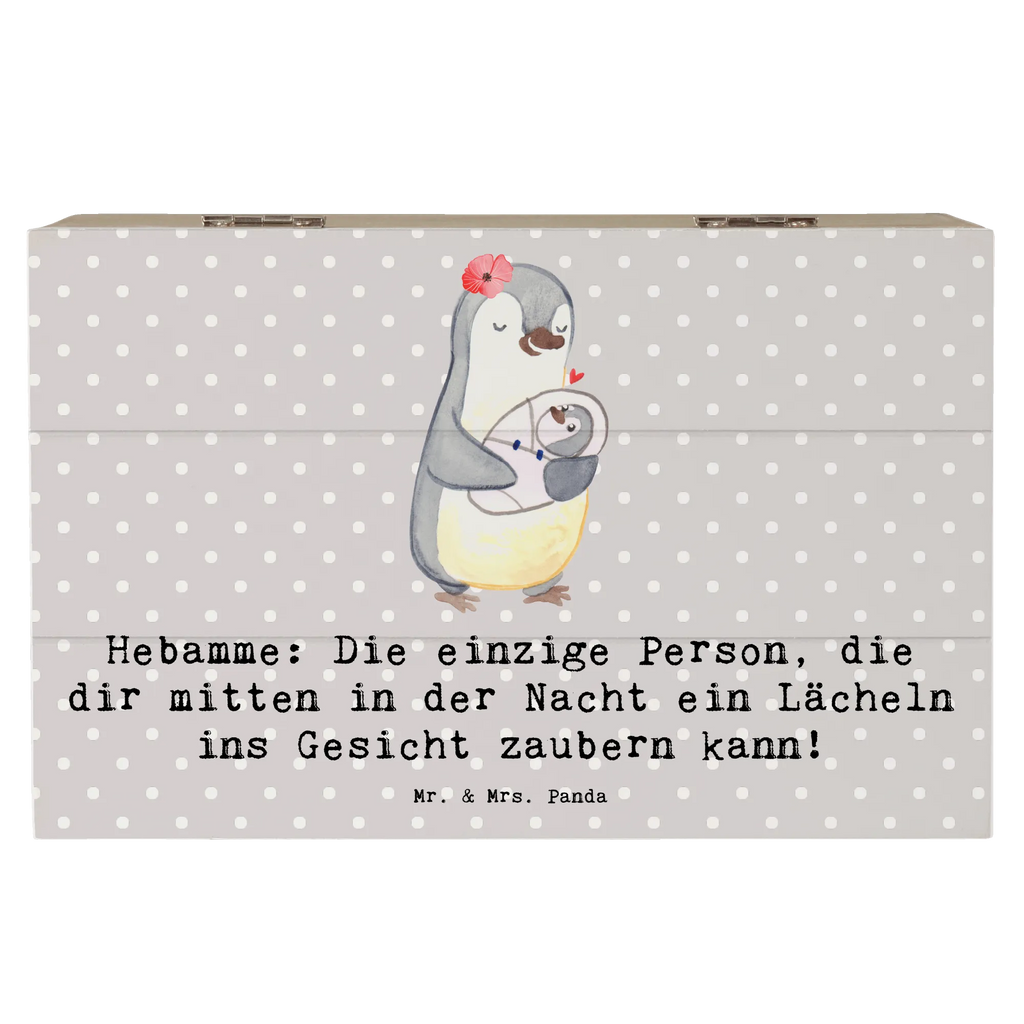 Wooden chest Hebamme: Die einzige Person, die dir mitten in der Nacht ein Lächeln ins Gesicht zaubern kann! Geschenkbox, Aufbewahrungsbox, Geschenkdose, Erinnerungskiste, Kiste, Dekokiste, Holzkiste, Erinnerungsbox, Truhe, Schatulle, XXL, Schatzkiste, Beruf, Ausbildung, Jubiläum, Abschied, Rente, Kollege, Kollegin, Geschenk, Schenken, Arbeitskollege, Mitarbeiter, Firma, Danke, Dankeschön
