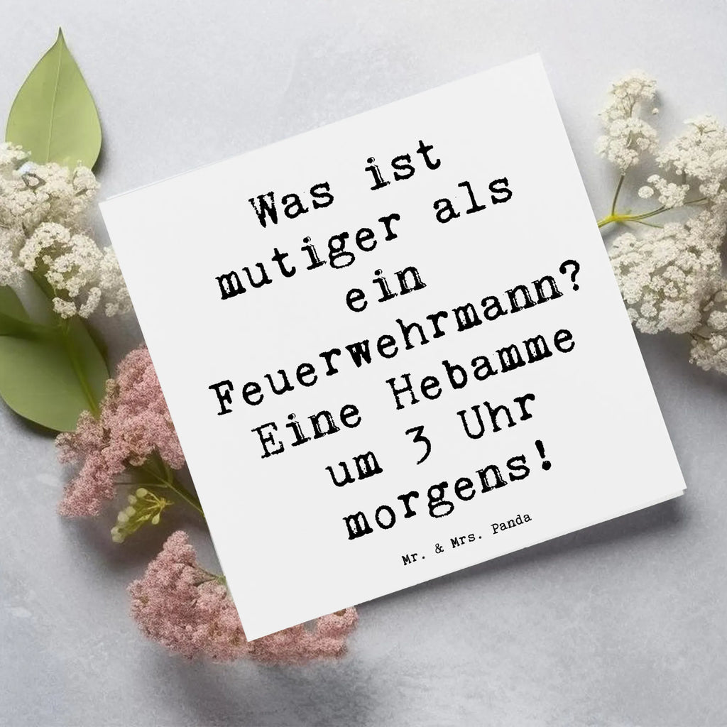 Deluxe Karte Spruch Mutige Hebamme Glückwunschkarte, Grußkarte, Einladungskarte, Geburtstagskarte, Hochzeitskarte, Karte, Hochwertige Klappkarte, Hochwertige Grußkarte, Klappkarte, Beruf, Ausbildung, Jubiläum, Abschied, Rente, Kollege, Kollegin, Geschenk, Schenken, Arbeitskollege, Mitarbeiter, Firma, Danke, Dankeschön