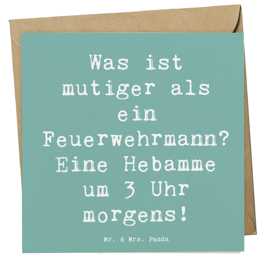 Deluxe Karte Spruch Mutige Hebamme Glückwunschkarte, Grußkarte, Einladungskarte, Geburtstagskarte, Hochzeitskarte, Karte, Hochwertige Klappkarte, Hochwertige Grußkarte, Klappkarte, Beruf, Ausbildung, Jubiläum, Abschied, Rente, Kollege, Kollegin, Geschenk, Schenken, Arbeitskollege, Mitarbeiter, Firma, Danke, Dankeschön