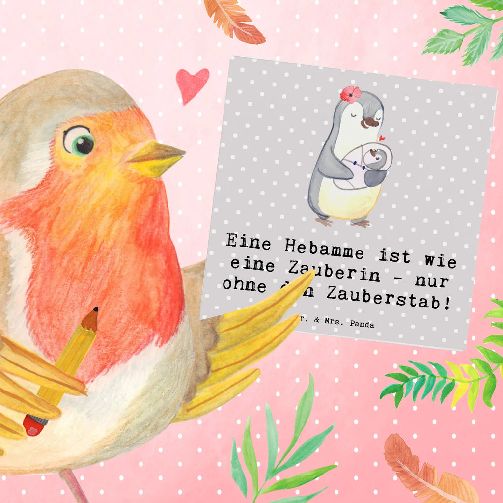 Deluxe Card Eine Hebamme ist wie eine Zauberin - nur ohne den Zauberstab! Karte, Einladungskarte, Hochwertige Klappkarte, Hochwertige Grußkarte, Hochzeitskarte, Geburtstagskarte, Grußkarte, Klappkarte, Glückwunschkarte, Beruf, Ausbildung, Jubiläum, Abschied, Rente, Kollege, Kollegin, Geschenk, Schenken, Arbeitskollege, Mitarbeiter, Firma, Danke, Dankeschön