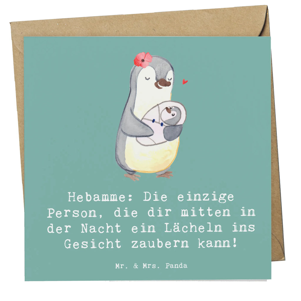 Deluxe Card Hebamme: Die einzige Person, die dir mitten in der Nacht ein Lächeln ins Gesicht zaubern kann! Glückwunschkarte, Hochwertige Grußkarte, Karte, Geburtstagskarte, Klappkarte, Hochwertige Klappkarte, Grußkarte, Einladungskarte, Hochzeitskarte, Beruf, Ausbildung, Jubiläum, Abschied, Rente, Kollege, Kollegin, Geschenk, Schenken, Arbeitskollege, Mitarbeiter, Firma, Danke, Dankeschön