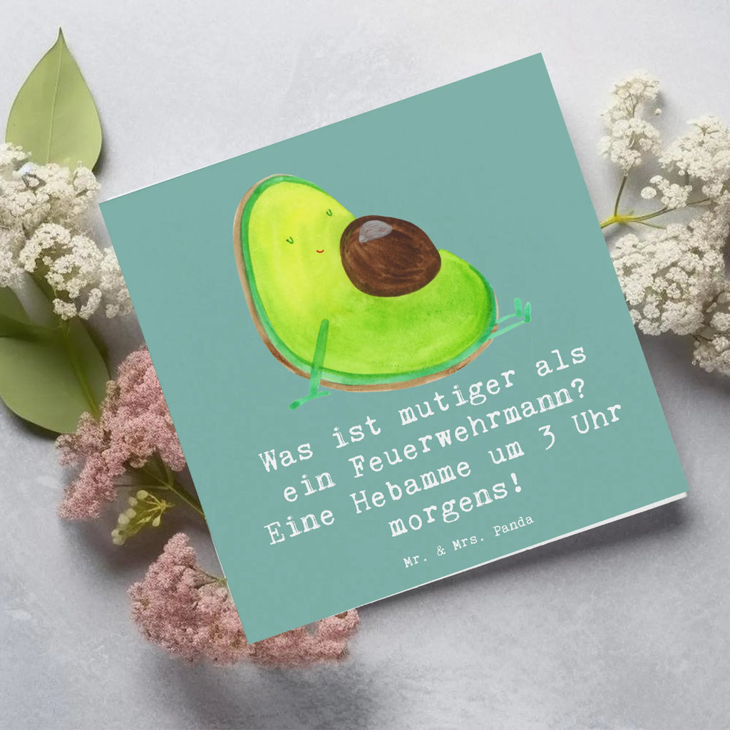 Deluxe Karte Mutige Hebamme Grußkarte, Glückwunschkarte, doppelkarte, Klappkarte, faltkarte, Geschenk, Schenken, Jubiläum, Danke, Dankeschön, Beruf, Ausbildung, Abschied, Rente, Kollege, Kollegin, Arbeitskollege, Mitarbeiter, Firma