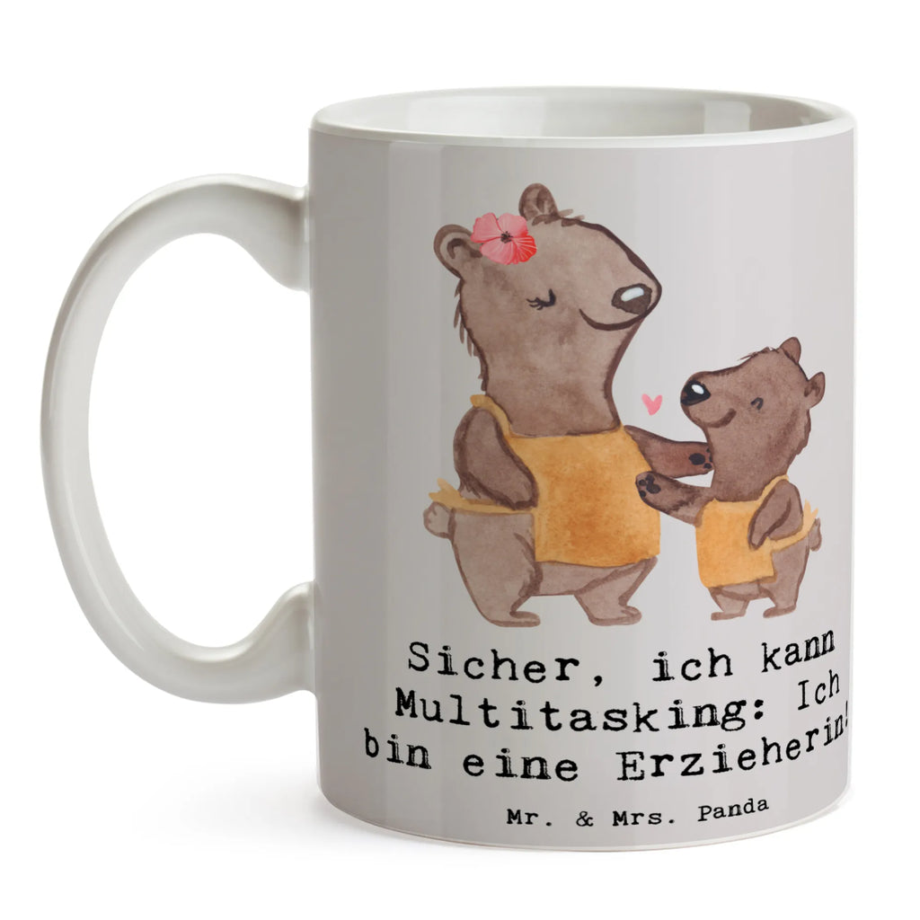 Mug Sicher, ich kann Multitasking: Ich bin eine Erzieherin! Tasse, Kaffeetasse, Porzellantasse, Bürotasse, Geschenktasse, Keramiktasse, Tasse mit Motiven, Tasse mit Zitaten, Teetasse, Beruf, Ausbildung, Jubiläum, Abschied, Rente, Kollege, Kollegin, Geschenk, Schenken, Arbeitskollege, Mitarbeiter, Firma, Danke, Dankeschön