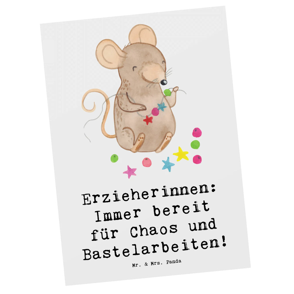 Postcard Erzieherinnen: Immer bereit für Chaos und Bastelarbeiten! Ansichtskarten, Karte, Dankeskarte, Geburtstagskarte, Ansichtskarte, Grußkarte, Einladung, Einladung Geburtstag, Einladungskarten Geburtstag, Geschenkkarte, Einladungskarte, Postkarte, Beruf, Ausbildung, Jubiläum, Abschied, Rente, Kollege, Kollegin, Geschenk, Schenken, Arbeitskollege, Mitarbeiter, Firma, Danke, Dankeschön