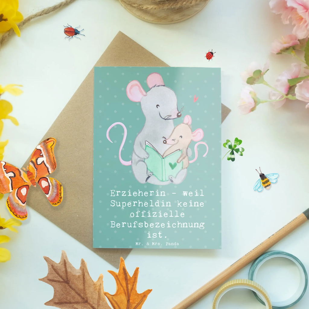 Grußkarte Erzieherin Superheldin Klappkarte, Geburtstagskarte, Ansichtskarten, Karte, Einladungskarte, Glückwunschkarte, Grußkarte, Hochzeitskarte, Beruf, Ausbildung, Jubiläum, Abschied, Rente, Kollege, Kollegin, Geschenk, Schenken, Arbeitskollege, Mitarbeiter, Firma, Danke, Dankeschön