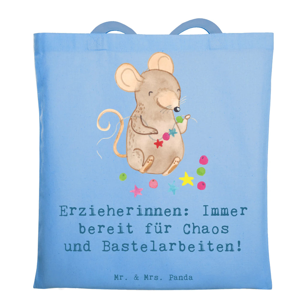 Tote bag Erzieherinnen: Immer bereit für Chaos und Bastelarbeiten! Stoffbeutel, Jutebeutel, Shopper, Tasche, Einkaufstüte, Jutetasche, Schultertasche, Strandtasche, Tragetasche, Umhängetasche, Einkaufstasche, Stofftasche, Badetasche, Beutel, Laptoptasche, Beuteltasche, Beruf, Ausbildung, Jubiläum, Abschied, Rente, Kollege, Kollegin, Geschenk, Schenken, Arbeitskollege, Mitarbeiter, Firma, Danke, Dankeschön