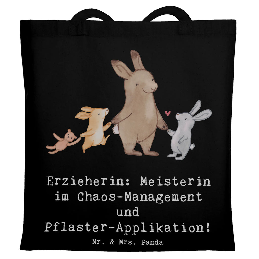 Tote bag Erzieherin: Meisterin im Chaos-Management und Pflaster-Applikation! Tasche, Beuteltasche, Tragetasche, Badetasche, Umhängetasche, Einkaufstüte, Laptoptasche, Beutel, Jutetasche, Einkaufstasche, Jutebeutel, Stoffbeutel, Schultertasche, Shopper, Stofftasche, Strandtasche, Beruf, Ausbildung, Jubiläum, Abschied, Rente, Kollege, Kollegin, Geschenk, Schenken, Arbeitskollege, Mitarbeiter, Firma, Danke, Dankeschön