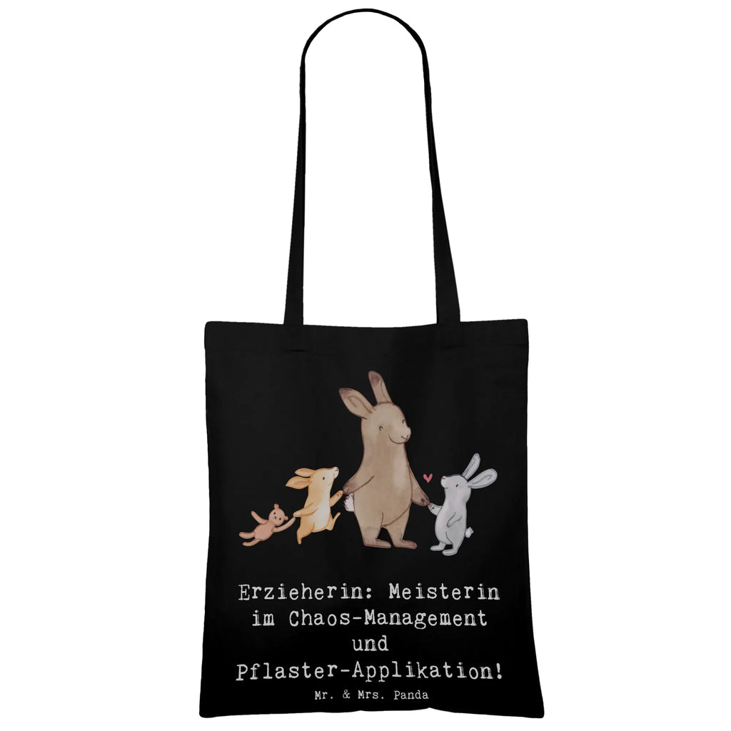 Tote bag Erzieherin: Meisterin im Chaos-Management und Pflaster-Applikation! Tasche, Beuteltasche, Tragetasche, Badetasche, Umhängetasche, Einkaufstüte, Laptoptasche, Beutel, Jutetasche, Einkaufstasche, Jutebeutel, Stoffbeutel, Schultertasche, Shopper, Stofftasche, Strandtasche, Beruf, Ausbildung, Jubiläum, Abschied, Rente, Kollege, Kollegin, Geschenk, Schenken, Arbeitskollege, Mitarbeiter, Firma, Danke, Dankeschön