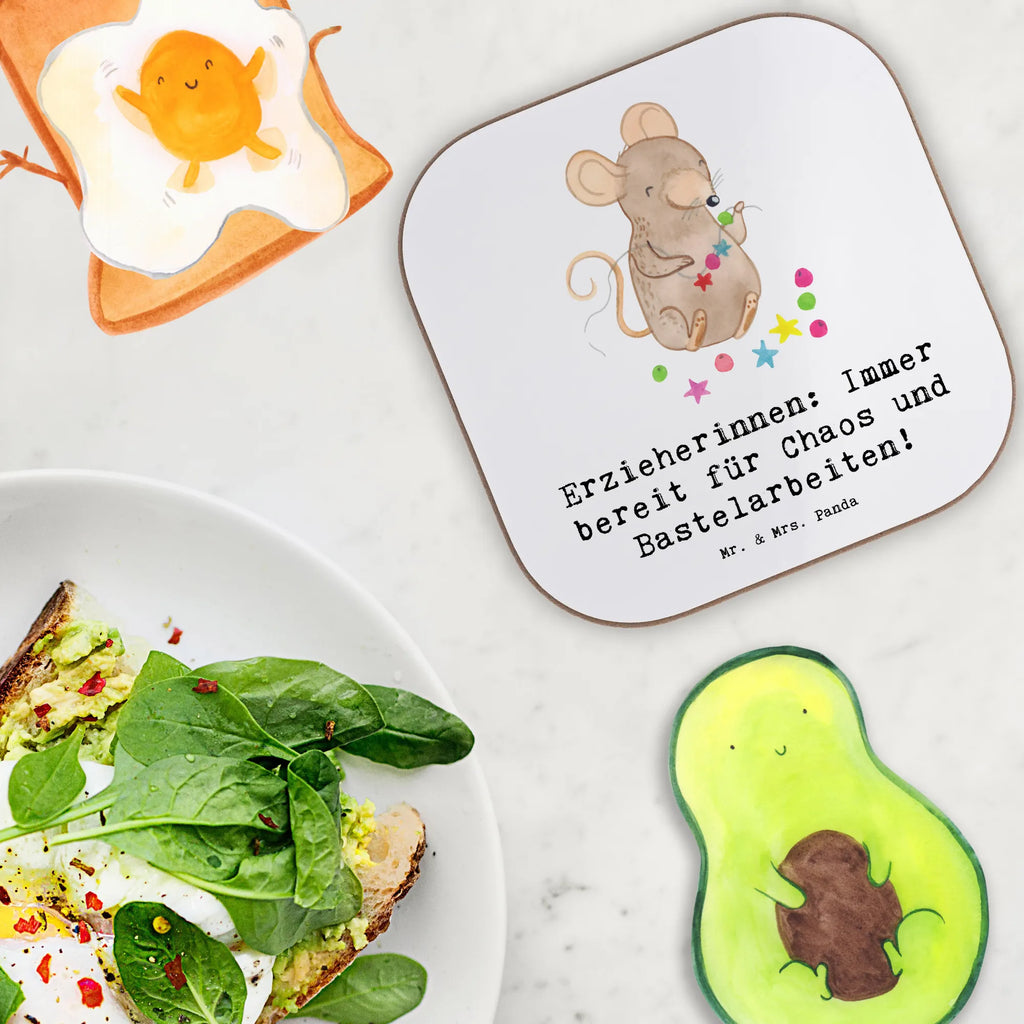 Square coaster Erzieherinnen: Immer bereit für Chaos und Bastelarbeiten! Getränkeuntersetzer, Glasuntersetzer, Untersetzer für Gläser, Untersetzer, Untersetzer aus Holz, Holzuntersetzer, Korkuntersetzer, Tassen Untersetzer, Untersetzer Gläser, Bierdeckel, Untersetzer Design, Untersetzer Holz, Beruf, Ausbildung, Jubiläum, Abschied, Rente, Kollege, Kollegin, Geschenk, Schenken, Arbeitskollege, Mitarbeiter, Firma, Danke, Dankeschön