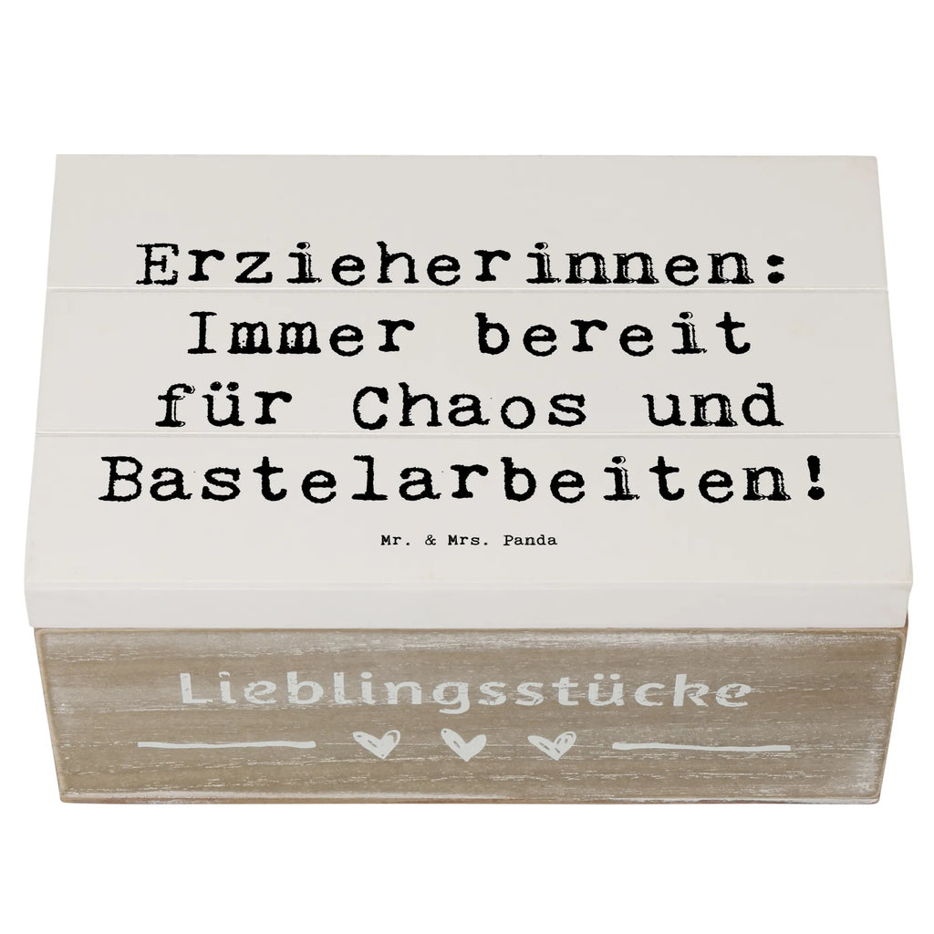 Wooden chest Saying Erzieherinnen: Immer bereit für Chaos und Bastelarbeiten! aufbewahrungskisten, aufbewahrungsboxen, Box aus Holz, Holzboxen, aufbewahrungstruhe, Aufbewahrungskiste, Holzbox mit Deckel, holzschachtel, holzschatulle, kiste holz, box holz, aufbewahrungskiste mit deckel, Aufbewahrungsbox, Aufbewahrungsbox aus Holz, Schatulle, holztruhen, holzkästchen, truhe holz, Aufbewahrungsbox Holz, Holztruhe, Holzbox, Holzkiste mit Deckel, Holz Aufbewahrungsbox, Holzkisten, Holzkiste, Geschenk, Danke, Dankeschön, Schenken, Beruf, Ausbildung, Abschied, Rente, Kollege, Kollegin, Arbeitskollege, Mitarbeiter, Jubiläum, Firma
