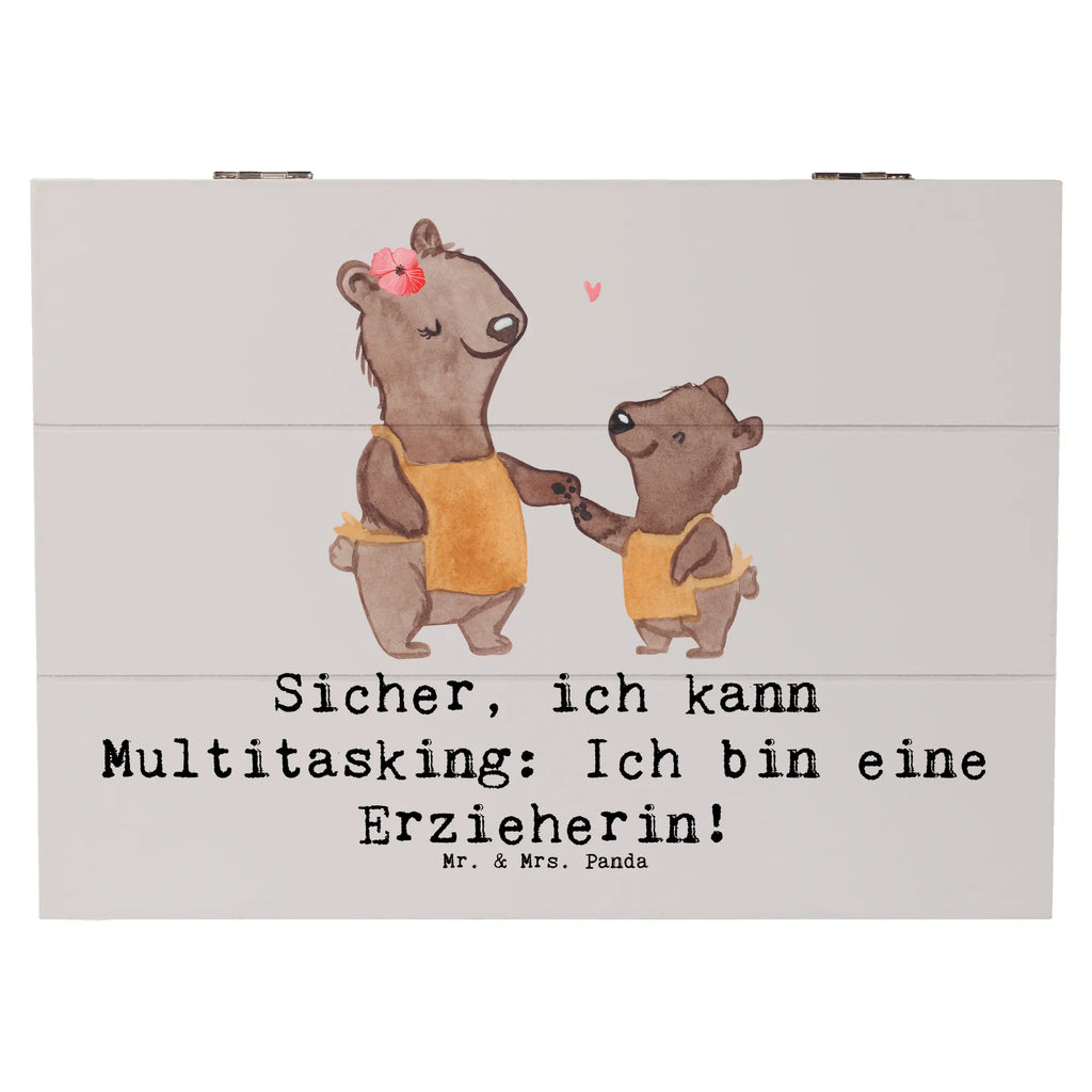 Holzkiste Erzieherin Multitasking Kiste, Truhe, Erinnerungskiste, XXL, Schatzkiste, Dekokiste, Geschenkdose, Schatulle, Geschenkbox, Erinnerungsbox, Aufbewahrungsbox, Holzkiste, Beruf, Ausbildung, Jubiläum, Abschied, Rente, Kollege, Kollegin, Geschenk, Schenken, Arbeitskollege, Mitarbeiter, Firma, Danke, Dankeschön