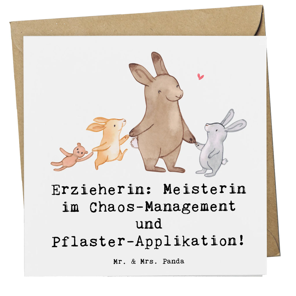Deluxe Card Erzieherin: Meisterin im Chaos-Management und Pflaster-Applikation! Glückwunschkarte, Einladungskarte, Hochwertige Klappkarte, Grußkarte, Karte, Hochzeitskarte, Klappkarte, Geburtstagskarte, Hochwertige Grußkarte, Beruf, Ausbildung, Jubiläum, Abschied, Rente, Kollege, Kollegin, Geschenk, Schenken, Arbeitskollege, Mitarbeiter, Firma, Danke, Dankeschön