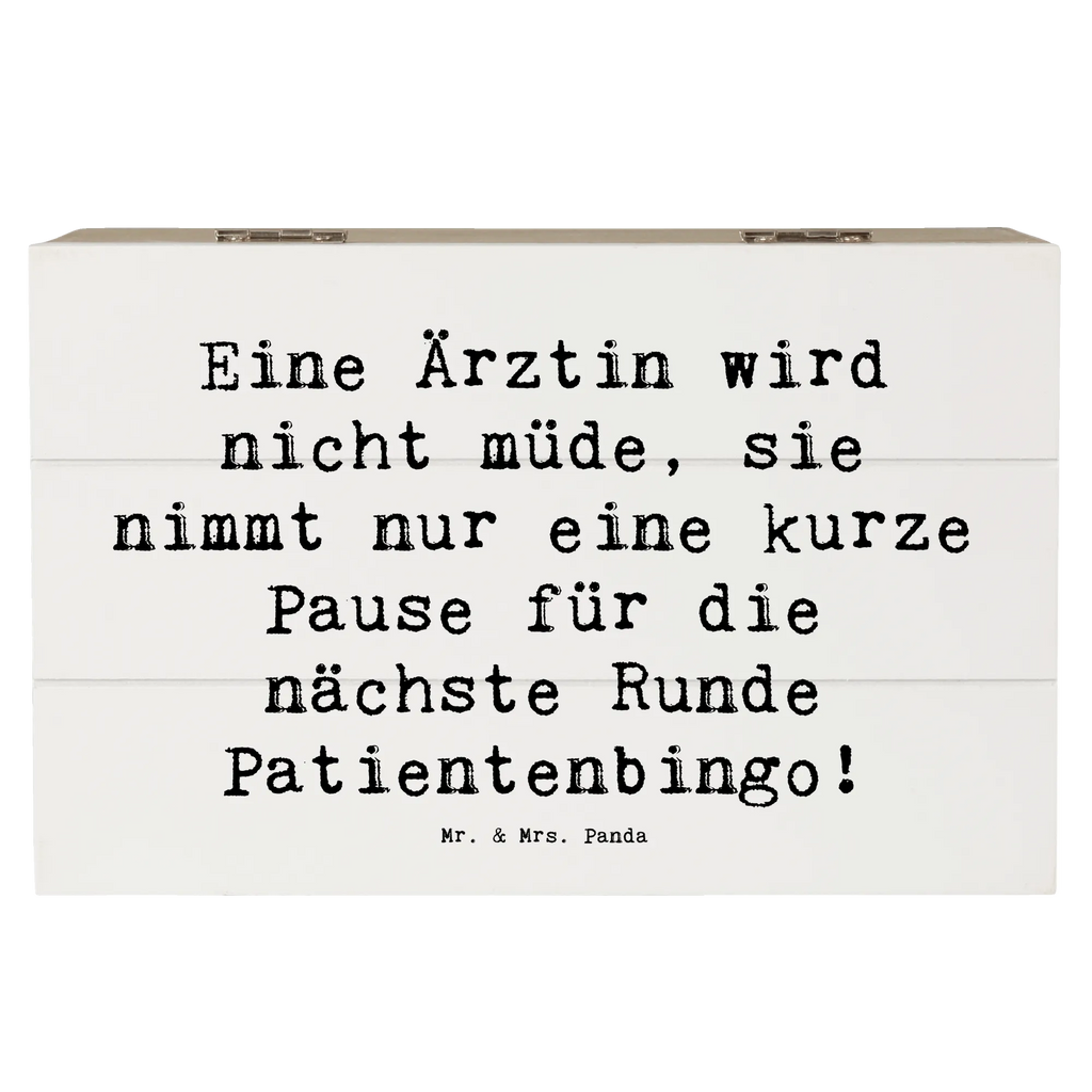 Wooden chest Saying Eine Ärztin wird nicht müde, sie nimmt nur eine kurze Pause für die nächste Runde Patientenbingo! Truhe, XXL, Dekokiste, Schatzkiste, Erinnerungsbox, Holzkiste, Erinnerungskiste, Geschenkdose, Schatulle, Aufbewahrungsbox, Geschenkbox, Kiste, Beruf, Ausbildung, Jubiläum, Abschied, Rente, Kollege, Kollegin, Geschenk, Schenken, Arbeitskollege, Mitarbeiter, Firma, Danke, Dankeschön