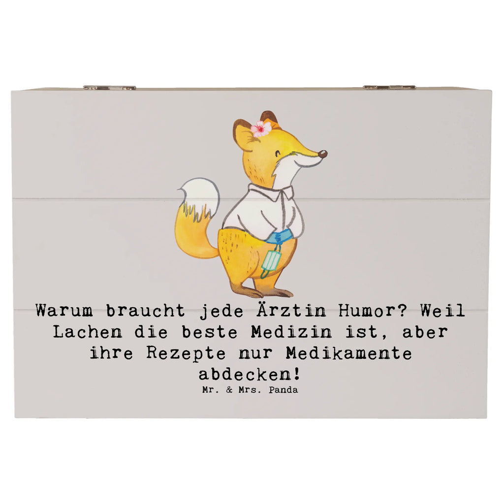 Wooden chest Warum braucht jede Ärztin Humor? Weil Lachen die beste Medizin ist, aber ihre Rezepte nur Medikamente abdecken! Truhe, Schatulle, Holzkiste, Geschenkbox, Geschenkdose, Erinnerungsbox, Aufbewahrungsbox, Schatzkiste, Dekokiste, Kiste, Erinnerungskiste, XXL, Beruf, Ausbildung, Jubiläum, Abschied, Rente, Kollege, Kollegin, Geschenk, Schenken, Arbeitskollege, Mitarbeiter, Firma, Danke, Dankeschön