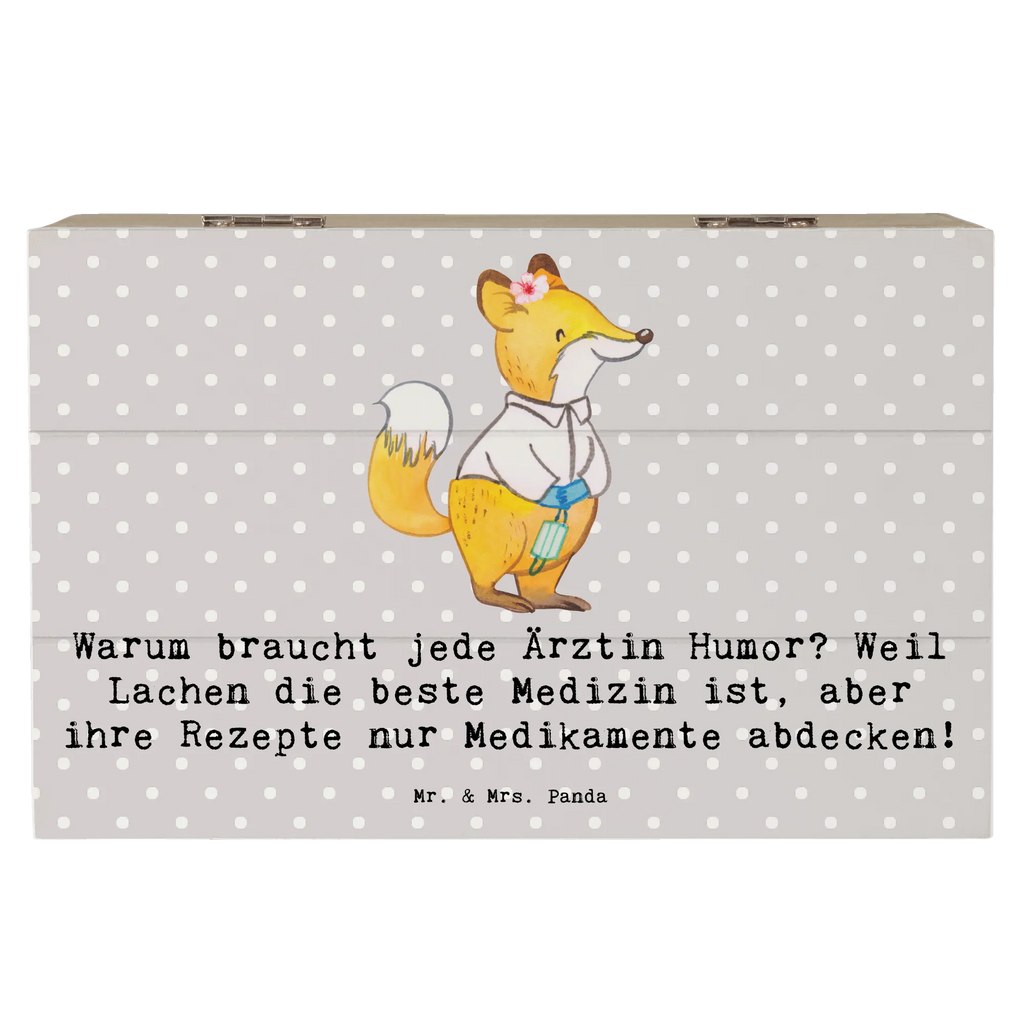 Wooden chest Warum braucht jede Ärztin Humor? Weil Lachen die beste Medizin ist, aber ihre Rezepte nur Medikamente abdecken! Truhe, Schatulle, Holzkiste, Geschenkbox, Geschenkdose, Erinnerungsbox, Aufbewahrungsbox, Schatzkiste, Dekokiste, Kiste, Erinnerungskiste, XXL, Beruf, Ausbildung, Jubiläum, Abschied, Rente, Kollege, Kollegin, Geschenk, Schenken, Arbeitskollege, Mitarbeiter, Firma, Danke, Dankeschön