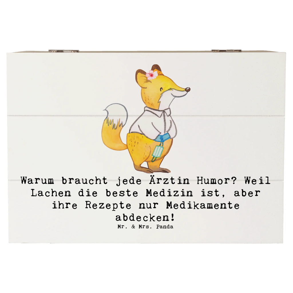 Wooden chest Warum braucht jede Ärztin Humor? Weil Lachen die beste Medizin ist, aber ihre Rezepte nur Medikamente abdecken! Truhe, Schatulle, Holzkiste, Geschenkbox, Geschenkdose, Erinnerungsbox, Aufbewahrungsbox, Schatzkiste, Dekokiste, Kiste, Erinnerungskiste, XXL, Beruf, Ausbildung, Jubiläum, Abschied, Rente, Kollege, Kollegin, Geschenk, Schenken, Arbeitskollege, Mitarbeiter, Firma, Danke, Dankeschön