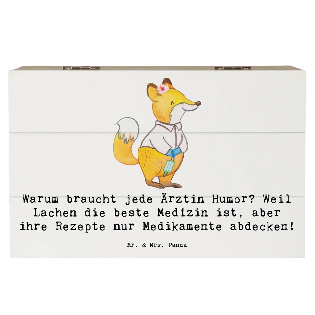 Wooden chest Warum braucht jede Ärztin Humor? Weil Lachen die beste Medizin ist, aber ihre Rezepte nur Medikamente abdecken! Truhe, Schatulle, Holzkiste, Geschenkbox, Geschenkdose, Erinnerungsbox, Aufbewahrungsbox, Schatzkiste, Dekokiste, Kiste, Erinnerungskiste, XXL, Beruf, Ausbildung, Jubiläum, Abschied, Rente, Kollege, Kollegin, Geschenk, Schenken, Arbeitskollege, Mitarbeiter, Firma, Danke, Dankeschön