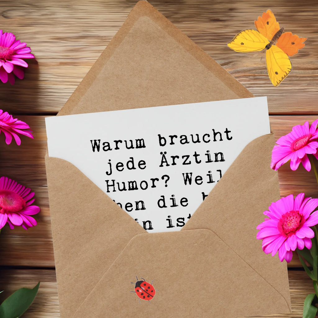 Deluxe Karte Spruch Humorvolle Ärztin Karte, Hochwertige Grußkarte, Klappkarte, Grußkarte, Geburtstagskarte, Einladungskarte, Glückwunschkarte, Hochwertige Klappkarte, Hochzeitskarte, Beruf, Ausbildung, Jubiläum, Abschied, Rente, Kollege, Kollegin, Geschenk, Schenken, Arbeitskollege, Mitarbeiter, Firma, Danke, Dankeschön