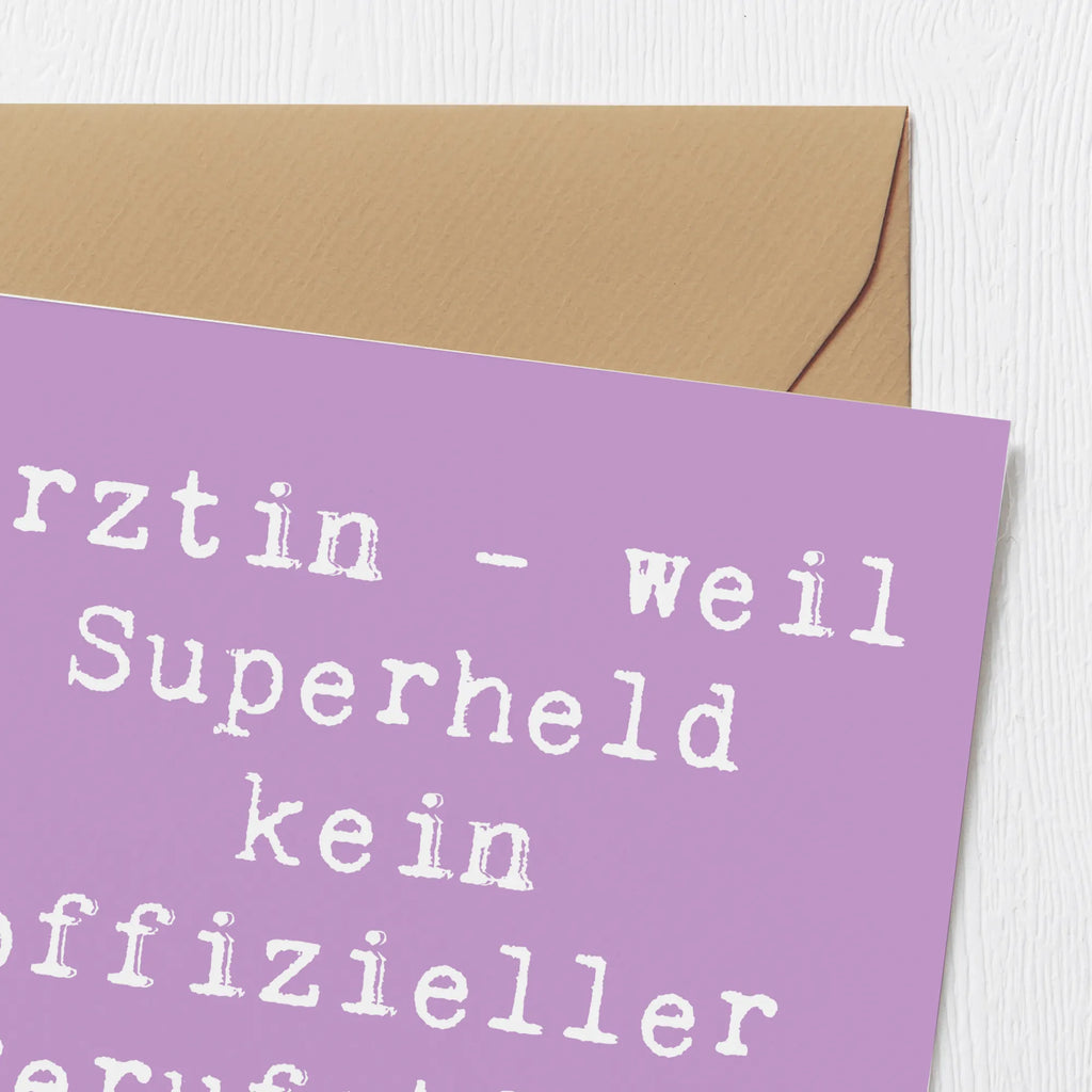 Deluxe Karte Spruch Ärztin Superheld Hochzeitskarte, Geburtstagskarte, Einladungskarte, Karte, Klappkarte, Hochwertige Grußkarte, Glückwunschkarte, Grußkarte, Hochwertige Klappkarte, Beruf, Ausbildung, Jubiläum, Abschied, Rente, Kollege, Kollegin, Geschenk, Schenken, Arbeitskollege, Mitarbeiter, Firma, Danke, Dankeschön