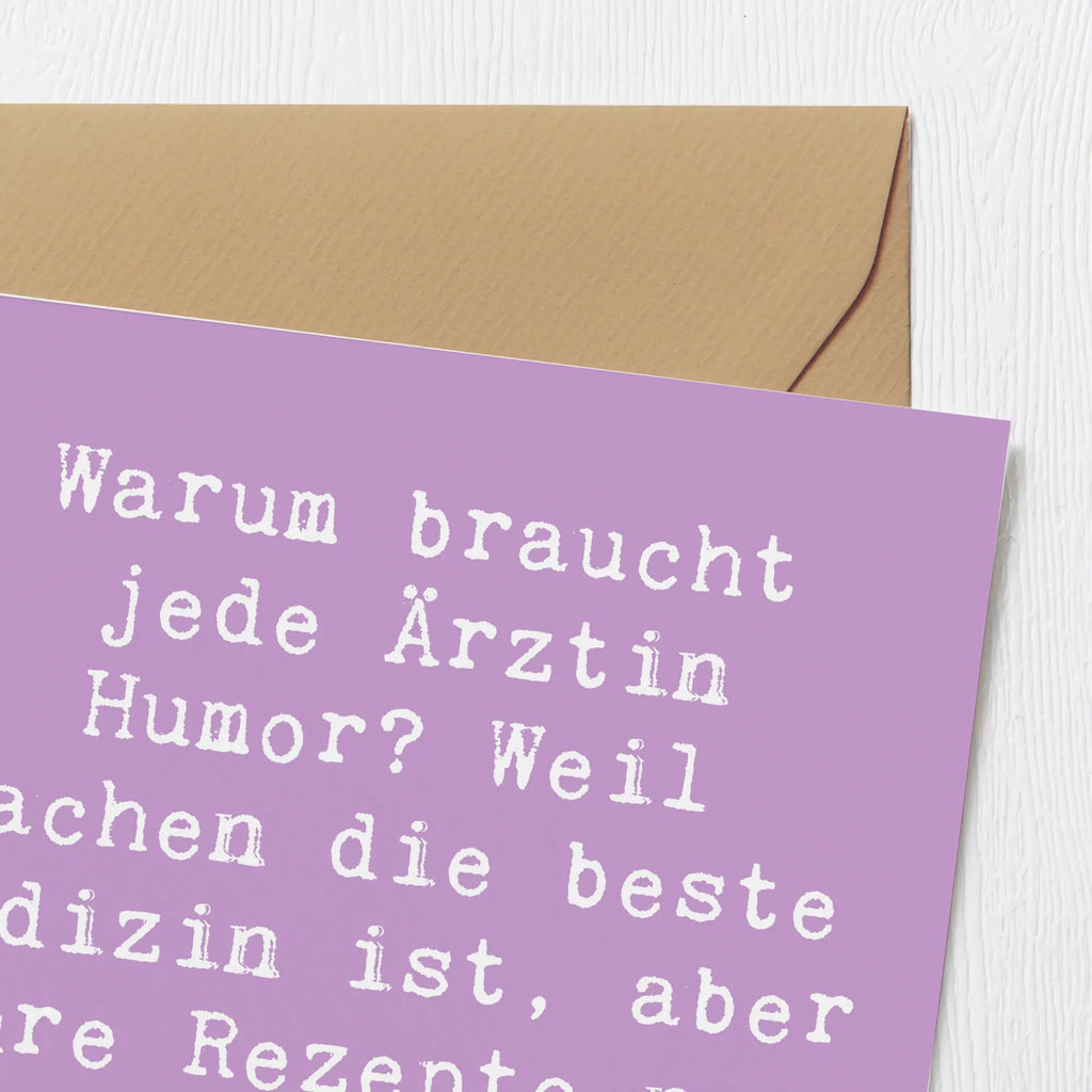 Deluxe Karte Spruch Humorvolle Ärztin Karte, Hochwertige Grußkarte, Klappkarte, Grußkarte, Geburtstagskarte, Einladungskarte, Glückwunschkarte, Hochwertige Klappkarte, Hochzeitskarte, Beruf, Ausbildung, Jubiläum, Abschied, Rente, Kollege, Kollegin, Geschenk, Schenken, Arbeitskollege, Mitarbeiter, Firma, Danke, Dankeschön