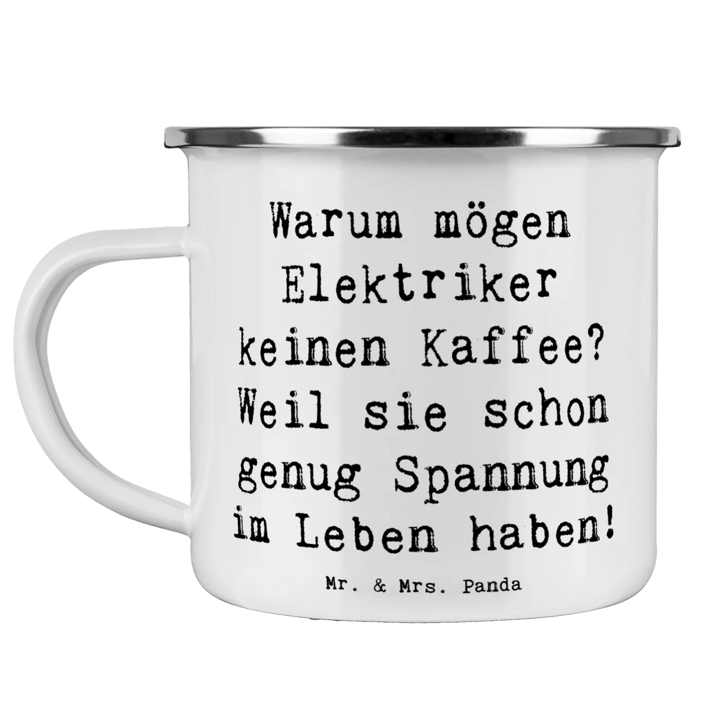 Enamel camping mug Saying Warum mögen Elektriker keinen Kaffee? Weil sie schon genug Spannung im Leben haben! Edelstahl Trinkbecher, Campingbecher, Tasse Emaille, Metalltasse für Camping, Blechtasse Outdoor, Kaffee Blechtasse, Outdoor Becher, Emaille Becher, Outdoor Tasse, Campingtasse, Blechtasse, Metall Tasse, Camping Tasse Metall, Camping Becher Edelstahl, Emaille Becher Camping, Emaille Trinkbecher, Camping Tasse Emaille, Camping Becher, Camping Tassen Emaille, Campingtassen, Emaille Tasse, Blechtassen, Metalltasse, Emailletasse, Emaille Campingbecher, Tasse Camping, Emaille Tasse Camping, Trinkbecher, Emaille Tassen, Camping Tassen, Beruf, Ausbildung, Jubiläum, Abschied, Rente, Kollege, Kollegin, Geschenk, Schenken, Arbeitskollege, Mitarbeiter, Firma, Danke, Dankeschön