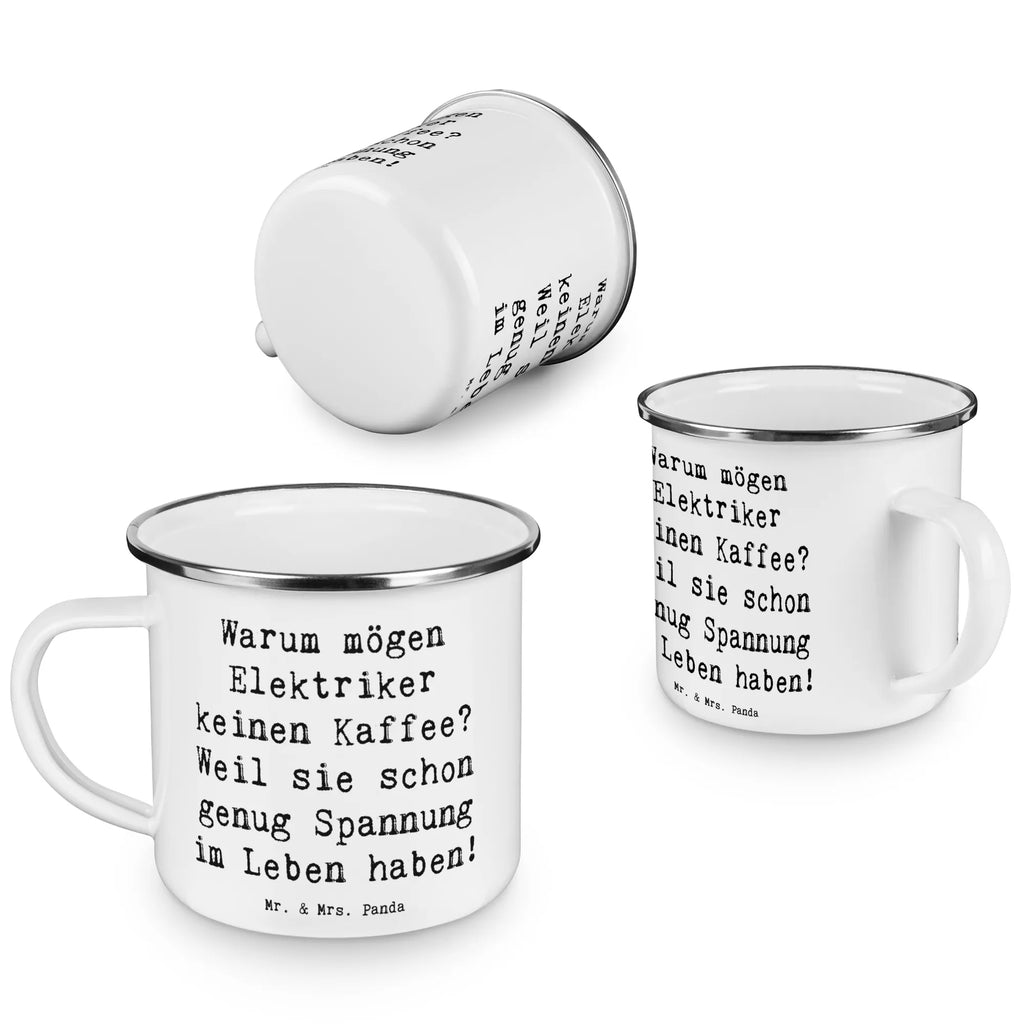 Enamel camping mug Saying Warum mögen Elektriker keinen Kaffee? Weil sie schon genug Spannung im Leben haben! Edelstahl Trinkbecher, Campingbecher, Tasse Emaille, Metalltasse für Camping, Blechtasse Outdoor, Kaffee Blechtasse, Outdoor Becher, Emaille Becher, Outdoor Tasse, Campingtasse, Blechtasse, Metall Tasse, Camping Tasse Metall, Camping Becher Edelstahl, Emaille Becher Camping, Emaille Trinkbecher, Camping Tasse Emaille, Camping Becher, Camping Tassen Emaille, Campingtassen, Emaille Tasse, Blechtassen, Metalltasse, Emailletasse, Emaille Campingbecher, Tasse Camping, Emaille Tasse Camping, Trinkbecher, Emaille Tassen, Camping Tassen, Beruf, Ausbildung, Jubiläum, Abschied, Rente, Kollege, Kollegin, Geschenk, Schenken, Arbeitskollege, Mitarbeiter, Firma, Danke, Dankeschön