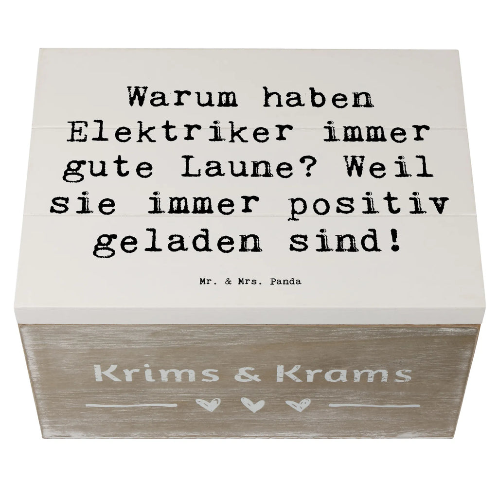 Holzkiste Spruch Positiver Elektriker Schatzkiste, Aufbewahrungsbox, XXL, Holzkiste, Schatulle, Truhe, Geschenkdose, Geschenkbox, Kiste, Dekokiste, Erinnerungsbox, Erinnerungskiste, Beruf, Ausbildung, Jubiläum, Abschied, Rente, Kollege, Kollegin, Geschenk, Schenken, Arbeitskollege, Mitarbeiter, Firma, Danke, Dankeschön