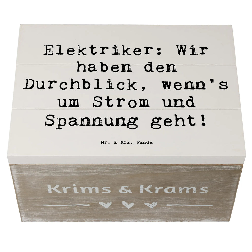 Wooden chest Saying Elektriker: Wir haben den Durchblick, wenn's um Strom und Spannung geht! Truhe, Holzkiste, Erinnerungskiste, Aufbewahrungsbox, Erinnerungsbox, Schatzkiste, Schatulle, Geschenkdose, XXL, Geschenkbox, Kiste, Dekokiste, Beruf, Ausbildung, Jubiläum, Abschied, Rente, Kollege, Kollegin, Geschenk, Schenken, Arbeitskollege, Mitarbeiter, Firma, Danke, Dankeschön