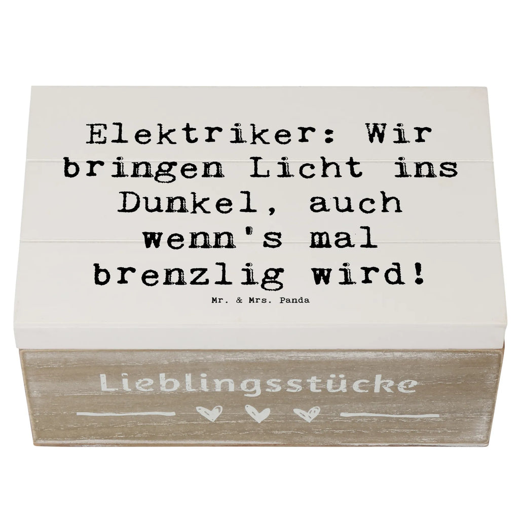 Wooden chest Saying Elektriker: Wir bringen Licht ins Dunkel, auch wenn's mal brenzlig wird! Holzkiste, Erinnerungsbox, Schatulle, Geschenkdose, Aufbewahrungsbox, Geschenkbox, Truhe, Kiste, Erinnerungskiste, Dekokiste, XXL, Schatzkiste, Beruf, Ausbildung, Jubiläum, Abschied, Rente, Kollege, Kollegin, Geschenk, Schenken, Arbeitskollege, Mitarbeiter, Firma, Danke, Dankeschön