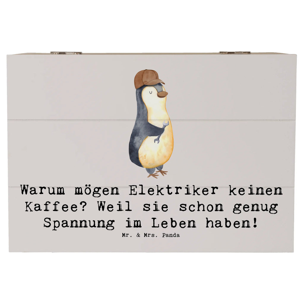 Holzkiste Elektriker Witz Schatulle, Geschenkdose, Schatzkiste, XXL, Erinnerungsbox, Dekokiste, Geschenkbox, Erinnerungskiste, Truhe, Holzkiste, Kiste, Aufbewahrungsbox, Beruf, Ausbildung, Jubiläum, Abschied, Rente, Kollege, Kollegin, Geschenk, Schenken, Arbeitskollege, Mitarbeiter, Firma, Danke, Dankeschön