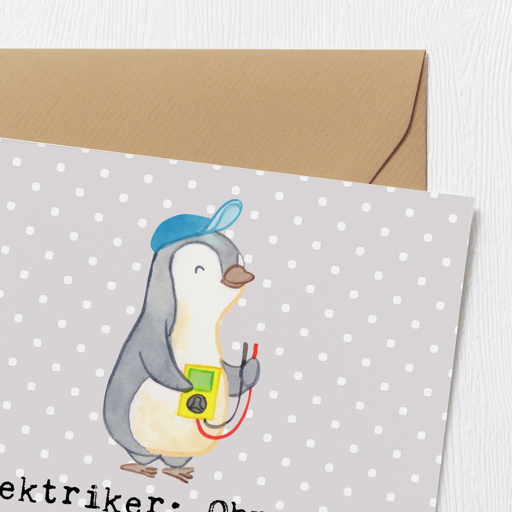 Karta Deluxe Elektriker: Ohne uns wäre die Welt ein dunkler Ort voller Langeweile! Grußkarte, Einladungskarte, Hochwertige Grußkarte, Hochwertige Klappkarte, Klappkarte, Glückwunschkarte, Hochzeitskarte, Karte, Geburtstagskarte, Beruf, Ausbildung, Jubiläum, Abschied, Rente, Kollege, Kollegin, Geschenk, Schenken, Arbeitskollege, Mitarbeiter, Firma, Danke, Dankeschön