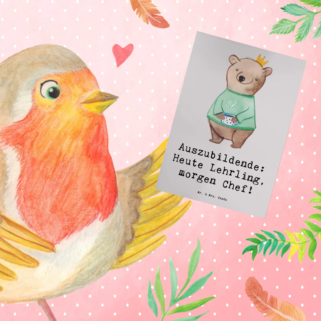 Greetings card Auszubildende: Heute Lehrling, morgen Chef! Glückwunschkarte, Einladungskarte, Geburtstagskarte, Klappkarte, Karte, Hochzeitskarte, Ansichtskarten, Grußkarte, Beruf, Ausbildung, Jubiläum, Abschied, Rente, Kollege, Kollegin, Geschenk, Schenken, Arbeitskollege, Mitarbeiter, Firma, Danke, Dankeschön