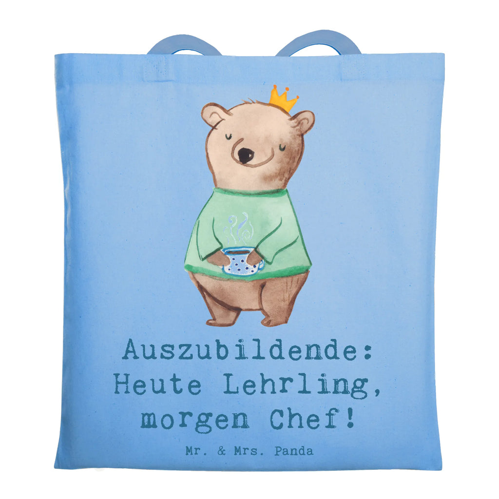 Tote bag Auszubildende: Heute Lehrling, morgen Chef! Shopper, Beuteltasche, Tragetasche, Tasche, Laptoptasche, Schultertasche, Strandtasche, Einkaufstasche, Jutetasche, Jutebeutel, Beutel, Stoffbeutel, Umhängetasche, Stofftasche, Badetasche, Einkaufstüte, Beruf, Ausbildung, Jubiläum, Abschied, Rente, Kollege, Kollegin, Geschenk, Schenken, Arbeitskollege, Mitarbeiter, Firma, Danke, Dankeschön