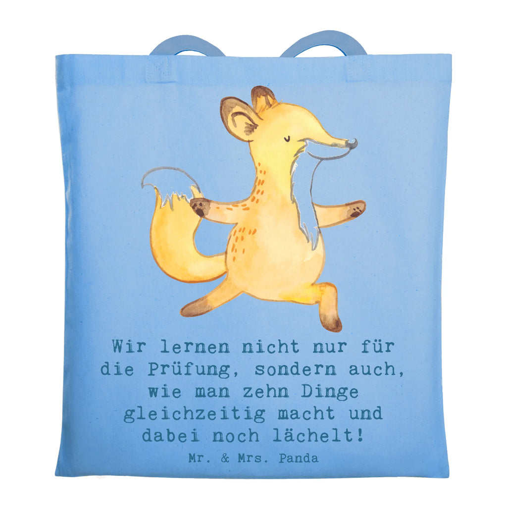 Tote bag Wir lernen nicht nur für die Prüfung, sondern auch, wie man zehn Dinge gleichzeitig macht und dabei noch lächelt! Umhängetasche, Tragetasche, Jutetasche, Strandtasche, Tasche, Einkaufstüte, Beuteltasche, Stoffbeutel, Stofftasche, Beutel, Schultertasche, Jutebeutel, Badetasche, Einkaufstasche, Shopper, Laptoptasche, Beruf, Ausbildung, Jubiläum, Abschied, Rente, Kollege, Kollegin, Geschenk, Schenken, Arbeitskollege, Mitarbeiter, Firma, Danke, Dankeschön