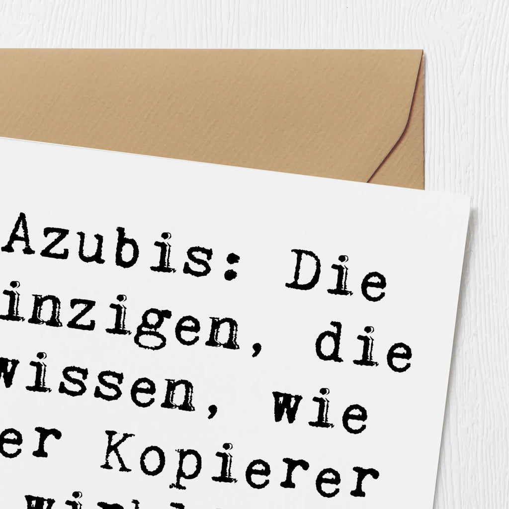 Deluxe Karte Spruch Auszubildende Kopierer Hochwertige Klappkarte, Karte, Geburtstagskarte, Klappkarte, Hochzeitskarte, Hochwertige Grußkarte, Einladungskarte, Glückwunschkarte, Grußkarte, Beruf, Ausbildung, Jubiläum, Abschied, Rente, Kollege, Kollegin, Geschenk, Schenken, Arbeitskollege, Mitarbeiter, Firma, Danke, Dankeschön