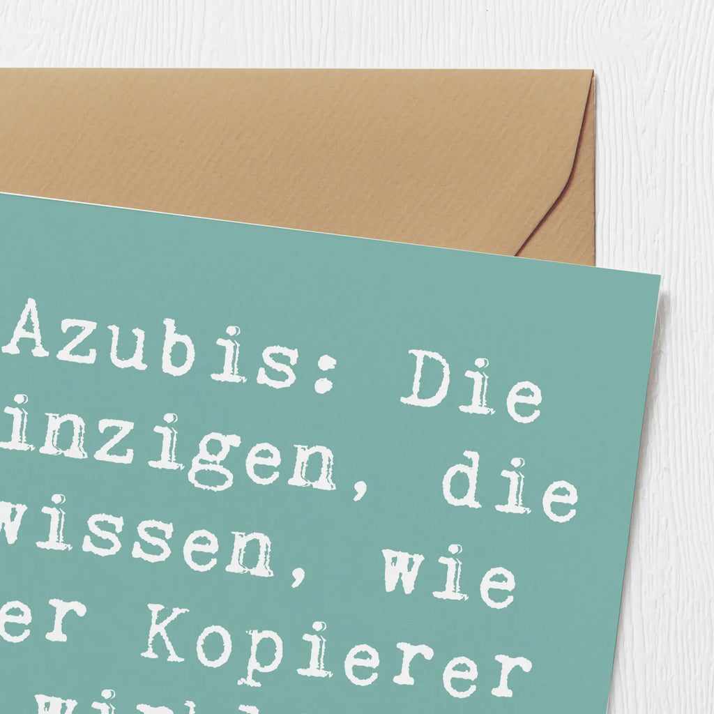 Deluxe Karte Spruch Auszubildende Kopierer Hochwertige Klappkarte, Karte, Geburtstagskarte, Klappkarte, Hochzeitskarte, Hochwertige Grußkarte, Einladungskarte, Glückwunschkarte, Grußkarte, Beruf, Ausbildung, Jubiläum, Abschied, Rente, Kollege, Kollegin, Geschenk, Schenken, Arbeitskollege, Mitarbeiter, Firma, Danke, Dankeschön