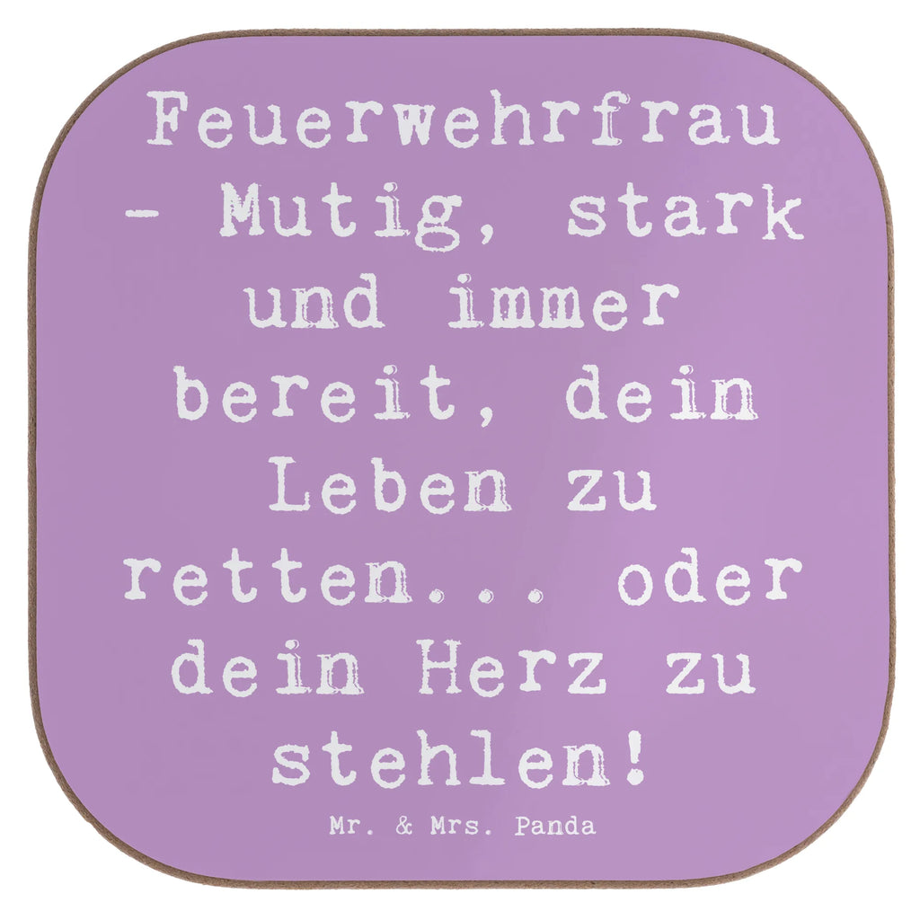 Square coaster Saying Feuerwehrfrau - Mutig, stark und immer bereit, dein Leben zu retten... oder dein Herz zu stehlen! Glasuntersetzer, Untersetzer Design, Untersetzer, Bierdeckel, Korkuntersetzer, Holzuntersetzer, Getränkeuntersetzer, Tassen Untersetzer, Untersetzer für Gläser, Untersetzer Holz, Untersetzer aus Holz, Untersetzer Gläser, Beruf, Ausbildung, Jubiläum, Abschied, Rente, Kollege, Kollegin, Geschenk, Schenken, Arbeitskollege, Mitarbeiter, Firma, Danke, Dankeschön