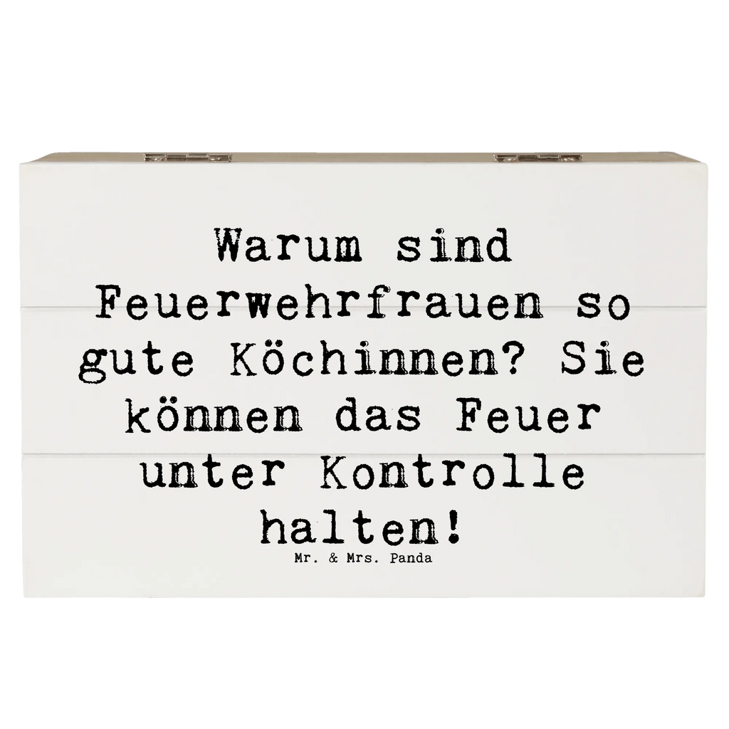 Wooden chest Saying Warum sind Feuerwehrfrauen so gute Köchinnen? Sie können das Feuer unter Kontrolle halten! Geschenkdose, Schatzkiste, Holzkiste, Dekokiste, Truhe, Aufbewahrungsbox, XXL, Erinnerungsbox, Geschenkbox, Schatulle, Erinnerungskiste, Kiste, Beruf, Ausbildung, Jubiläum, Abschied, Rente, Kollege, Kollegin, Geschenk, Schenken, Arbeitskollege, Mitarbeiter, Firma, Danke, Dankeschön