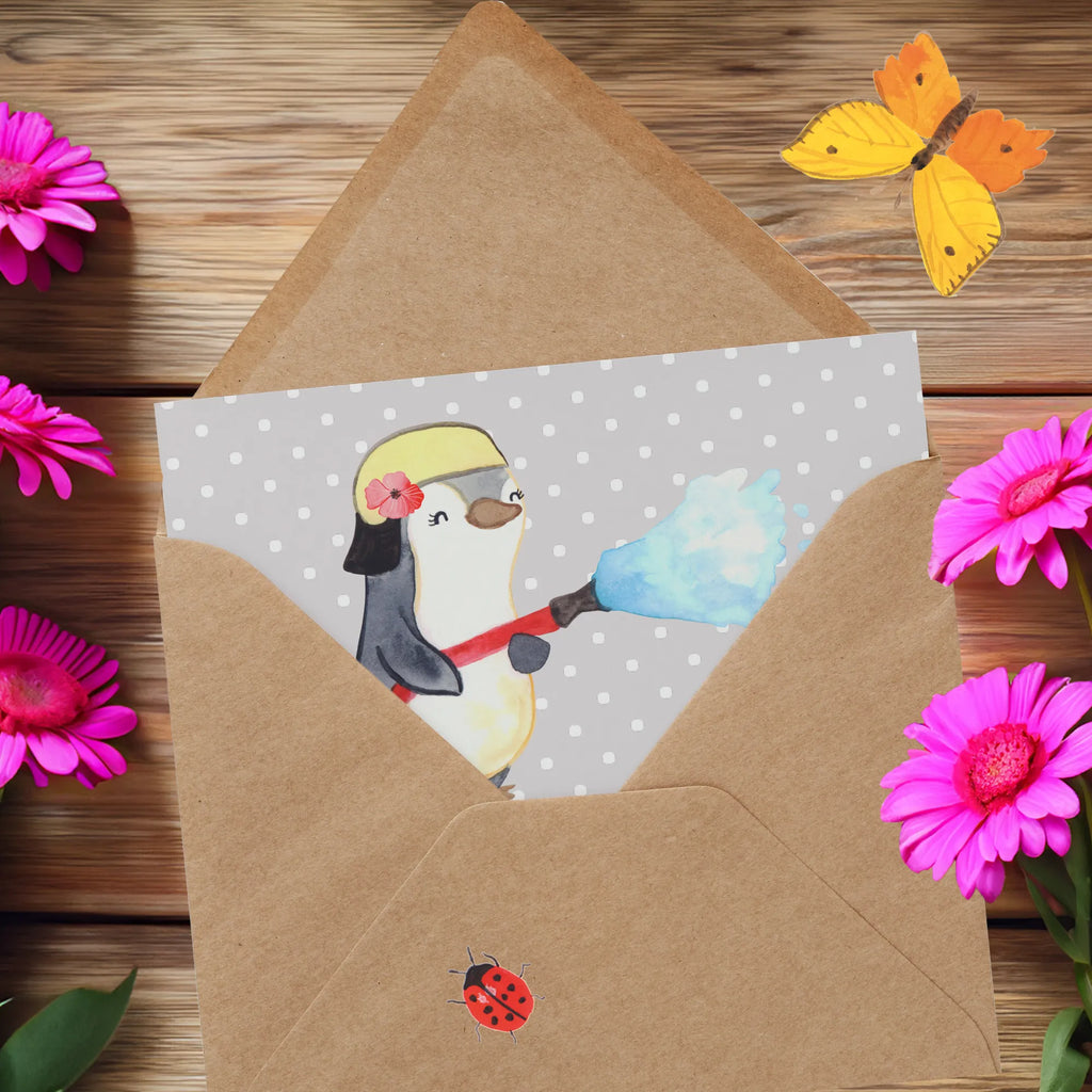 Deluxe Karte Feuerwehrfrau Humor Einladungskarte, Geburtstagskarte, Hochwertige Klappkarte, Klappkarte, Karte, Glückwunschkarte, Hochzeitskarte, Hochwertige Grußkarte, Grußkarte, Beruf, Ausbildung, Jubiläum, Abschied, Rente, Kollege, Kollegin, Geschenk, Schenken, Arbeitskollege, Mitarbeiter, Firma, Danke, Dankeschön