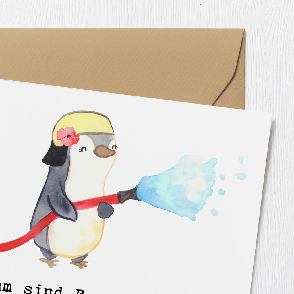 Deluxe Card Warum sind Feuerwehrfrauen so gute Köchinnen? Sie können das Feuer unter Kontrolle halten! Glückwunschkarte, Hochzeitskarte, Hochwertige Grußkarte, Karte, Grußkarte, Einladungskarte, Klappkarte, Hochwertige Klappkarte, Geburtstagskarte, Beruf, Ausbildung, Jubiläum, Abschied, Rente, Kollege, Kollegin, Geschenk, Schenken, Arbeitskollege, Mitarbeiter, Firma, Danke, Dankeschön