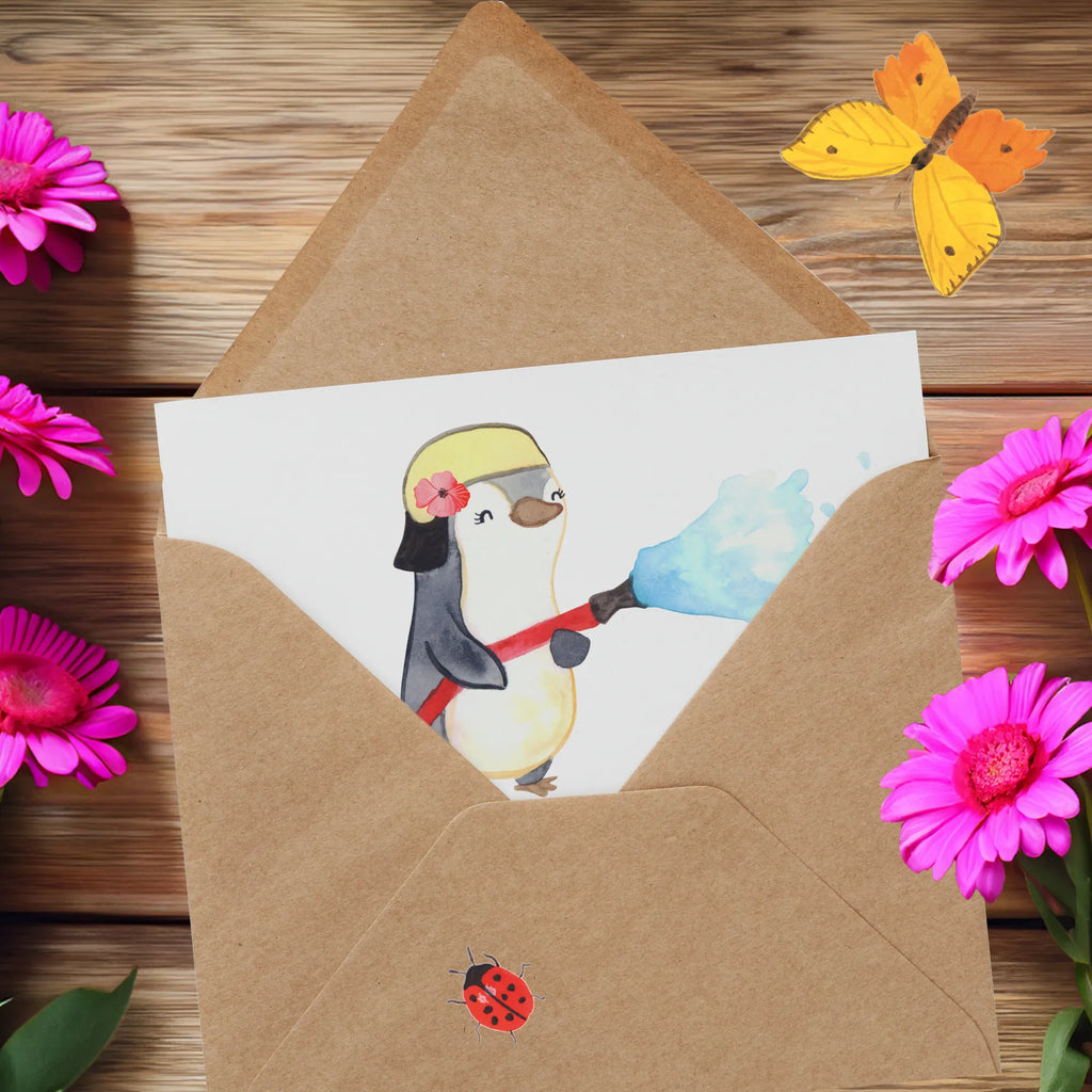 Deluxe Karte Feuerwehrfrau Humor Einladungskarte, Geburtstagskarte, Hochwertige Klappkarte, Klappkarte, Karte, Glückwunschkarte, Hochzeitskarte, Hochwertige Grußkarte, Grußkarte, Beruf, Ausbildung, Jubiläum, Abschied, Rente, Kollege, Kollegin, Geschenk, Schenken, Arbeitskollege, Mitarbeiter, Firma, Danke, Dankeschön