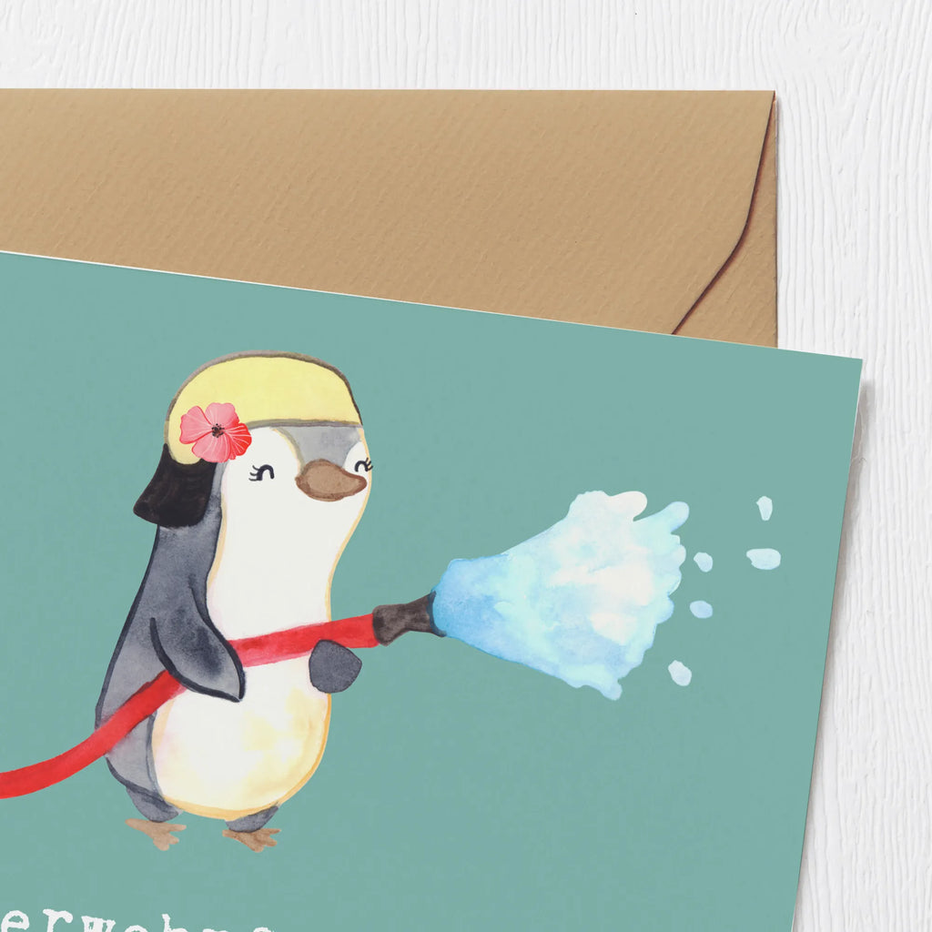 Deluxe Karte Feuerwehrfrau Heiß Hochwertige Grußkarte, Hochzeitskarte, Glückwunschkarte, Karte, Geburtstagskarte, Hochwertige Klappkarte, Klappkarte, Einladungskarte, Grußkarte, Beruf, Ausbildung, Jubiläum, Abschied, Rente, Kollege, Kollegin, Geschenk, Schenken, Arbeitskollege, Mitarbeiter, Firma, Danke, Dankeschön