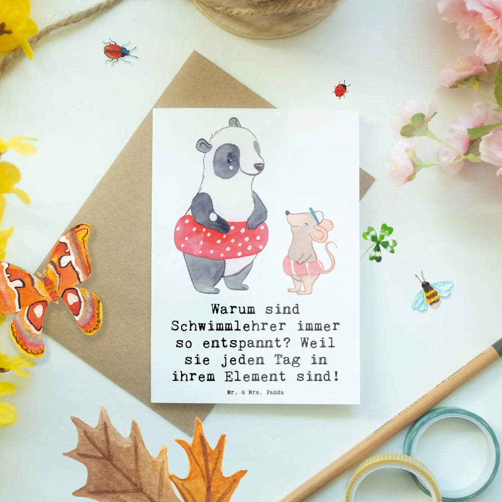 Grußkarte Entspannte Schwimmlehrer Hochzeitskarte, Geburtstagskarte, Einladungskarte, Ansichtskarten, Klappkarte, Glückwunschkarte, Karte, Grußkarte, Beruf, Ausbildung, Jubiläum, Abschied, Rente, Kollege, Kollegin, Geschenk, Schenken, Arbeitskollege, Mitarbeiter, Firma, Danke, Dankeschön