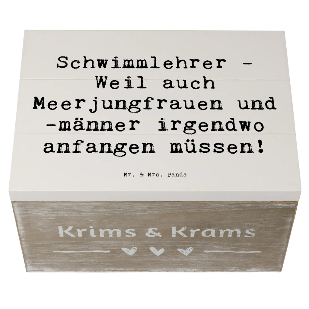 Wooden chest Saying Schwimmlehrer - Weil auch Meerjungfrauen und -männer irgendwo anfangen müssen! aufbewahrungskisten, aufbewahrungstruhe, Aufbewahrungskiste, Holzboxen, holzschachtel, Aufbewahrungsbox Holz, Holzkiste, Holzkiste mit Deckel, holzschatulle, Holz Aufbewahrungsbox, kiste holz, Holzkisten, holzkästchen, Aufbewahrungsbox, Holztruhe, Holzbox mit Deckel, box holz, Holzbox, Schatulle, Box aus Holz, aufbewahrungsboxen, holztruhen, aufbewahrungskiste mit deckel, truhe holz, Aufbewahrungsbox aus Holz, Geschenk, Danke, Dankeschön, Schenken, Beruf, Ausbildung, Abschied, Rente, Kollege, Kollegin, Arbeitskollege, Mitarbeiter, Jubiläum, Firma